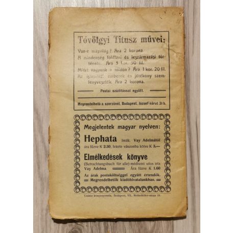 Égi világosság (Spiritisztikai folyóirat) 1908. IV-VI., IX-X. lapszámok (5 db)