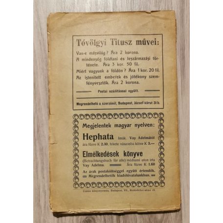 Égi világosság (Spiritisztikai folyóirat) 1908. IV-VI., IX-X. lapszámok (5 db)