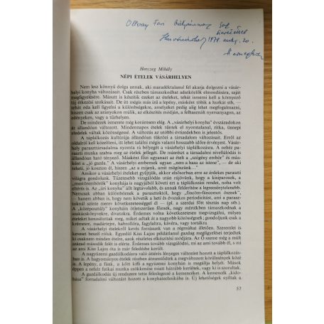 Herczeg Mihály: Népi ételek Vásárhelyen (Dedikált!)