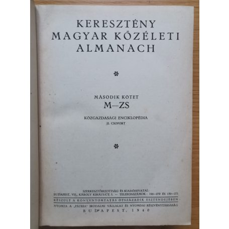Hortobágyi Jenő: Keresztény magyar közéleti almanach II.