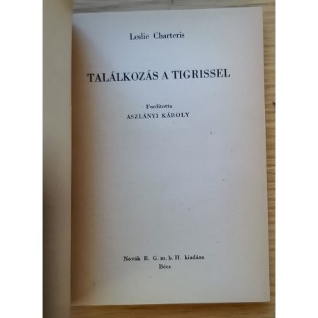 Leslie Charteris: Találkozás a Tigrissel 
