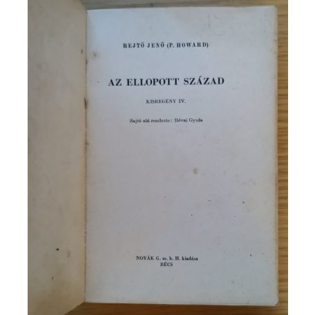 Rejtő Jenő: Az ellopott század