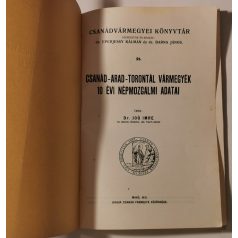   Joó Imre, Dr.: Csanád-Arad-Torontál vármegyék 10 évi népmozgalmi adatai (Csanádvármegyei Könyvtár 21.)
