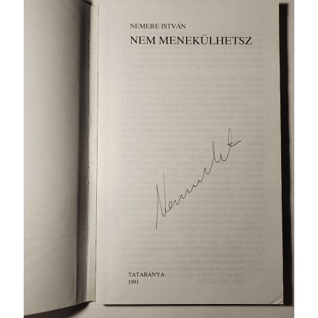 Nemere István: Nem menekülhetsz (Aláírt!)