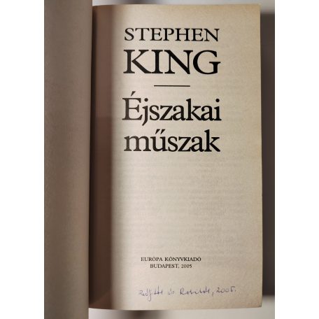 Stephen King: Éjszakai műszak (Első kiadás!)