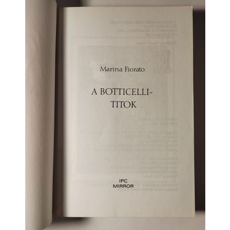 Marina Fiorato: A Botticelli-titok 