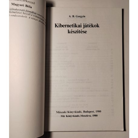 A. B. Gorgyin: Kibernetikai játékok készítése