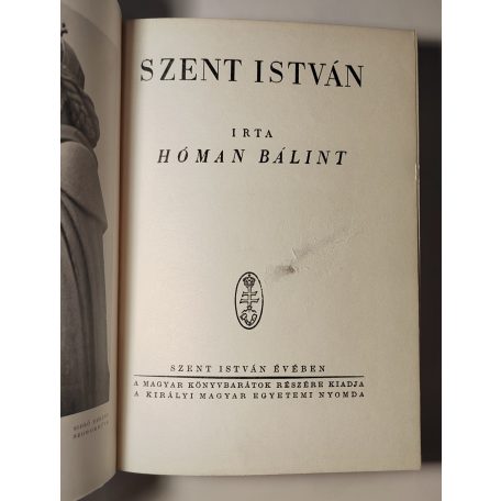 Hóman Bálint: Szent István (Első kiadás)