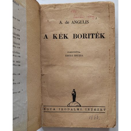 de Angelis, A: A kék boríték (Nova Kalandos regények 194.)
