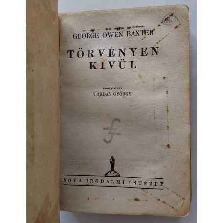 Baxter, George Owen: Törvényen kívül (Nova Kalandos regényei 8.)