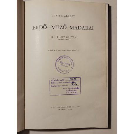 Vertse Albert: Erdő-mező madarai (átdolgozott kiadás)