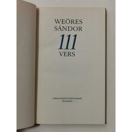 Weöres Sándor: 111 vers 