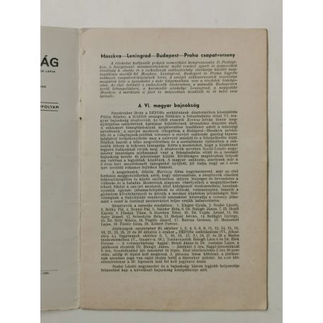 Magyar Sakkvilág XXXV. évf. 10. sz. - 1950. október