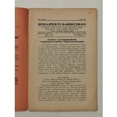 Budapesti Sakkujság I. évf. 6. sz. - 1934. május 1.
