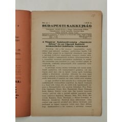 Budapesti Sakkujság I. évf. 8. sz. - 1934. június 1.