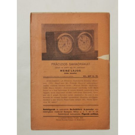 Budapesti Sakkujság I. évf. 14. sz. - 1934. szeptember 1.