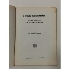   Vajda Árpád, Dr.: A prágai sakkolimpiász - Beszámoló 44 játszmával (Magyar Sakkvilág Könyvtára II.)