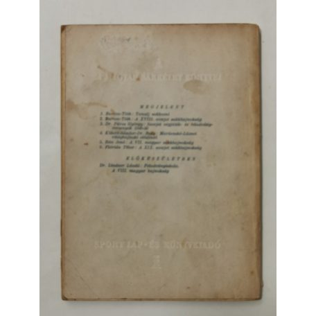 Flórián Tibor: A XIX. szovjet sakkbajnokság (A magyar sakkélet könyvei 6.)