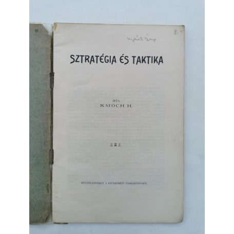 Kmoch H.: Sztratégia és taktika