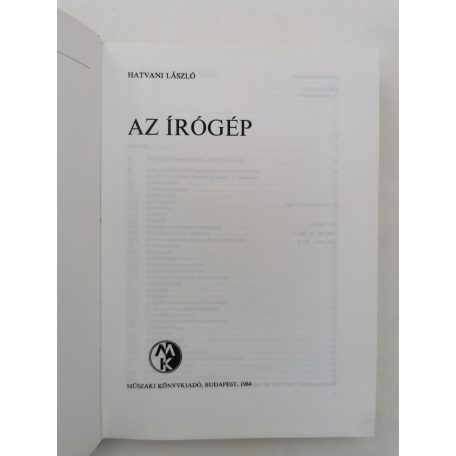 Hatvani László: Az írógép