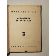 Maróczy Géza: Végjátékok és játszmák (1. kiadás)