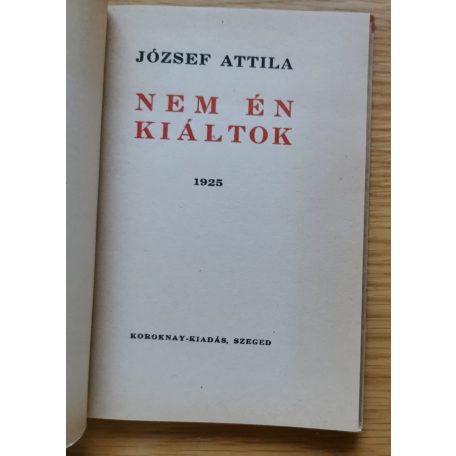 József Attila: Nem én kiáltok
