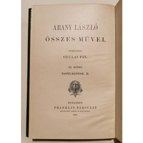 Arany László összes munkái (1-5. kötet, teljes!)