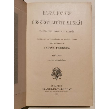 Bajza József összegyűjtött munkái (1-6. kötet, teljes!)