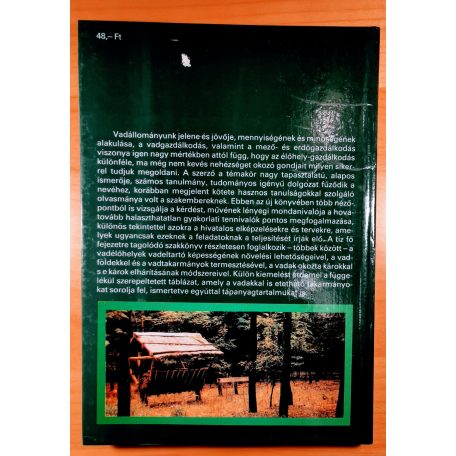 Kölűs Gábor, Dr: Vadgondozás, élőhely-gazdálkodás