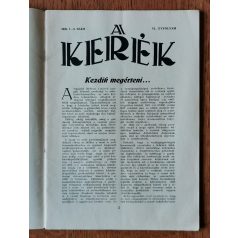 A kerék VI. évf. 1-3. sz. 1933