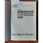 C 352. sz. ismertető fényképezőkészülékek és azok tartozékairól 1929
