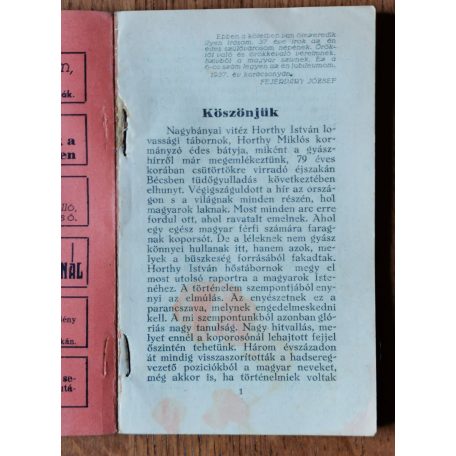 Fejérváry József: Apró betűk 1937. Karácsony 