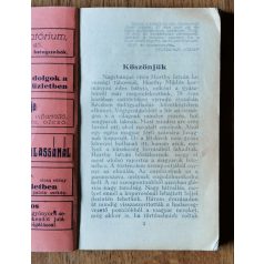   Fejérváry József: Apró betűk 1937. Húsvét + Karácsony 
