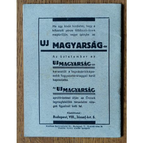 Mátéka Béla, Dr.: Az Uj Magyarság budapesti kalauza