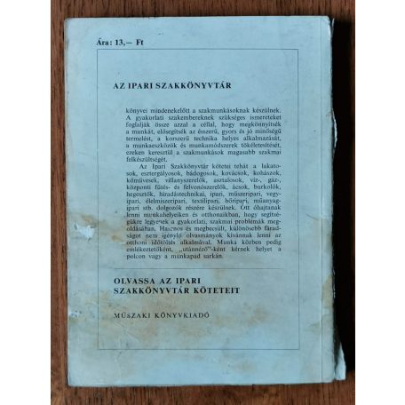 Derecskei Sándor – Kárpáti Andorné: Cserépkályhás munkák (Ipari Szakkönyvtár)