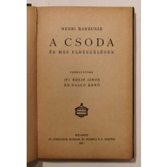 Henri Barbusse: A csoda és más elbeszélések