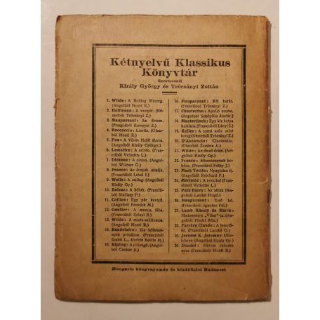 Émile Zola: A macskák paradicsoma / Le Paradis des Chats (Kétnyelvű Klassikus Könyvtár 32.)