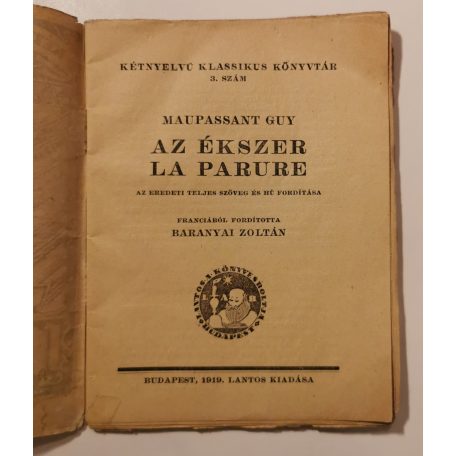 Guy de Maupassant: Az ékszer / La Parure (Kétnyelvű Klassikus Könyvtár 3.)