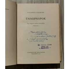   Széchenyi Zsigmond: Ünnepnapok (Feltehetőleg a szerző ajándékozási soraival, első kiadás)