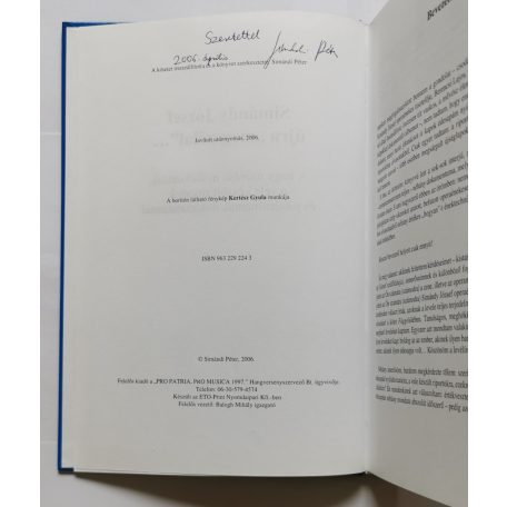 Simándi Péter (szerk.): Simándy József újra "megszólal"  - Dedikált