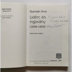   Gyertyán Ervin: Lidérc és ingovány (1938-1953) - Dedikált/ Faludy György névbeírásával