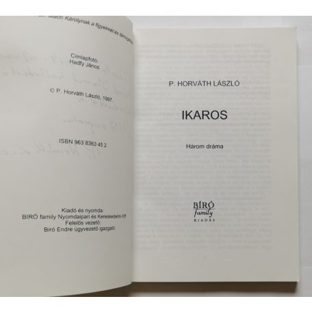 P. Horváth László: Ikaros - Dedikált