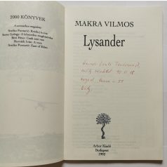 Makra Vilmos: Lysander - Dedikált