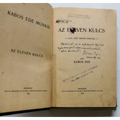 Kabos Ede: Az eleven kulcs - Dedikált