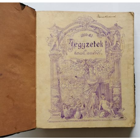 Jegyzetek a kereskedelmi ismeretekből 1884-85