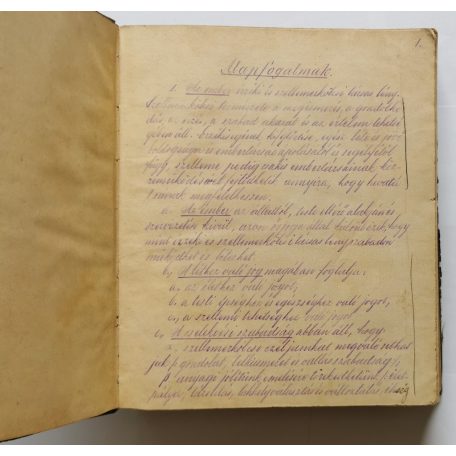 Jegyzetek a kereskedelmi ismeretekből 1884-85