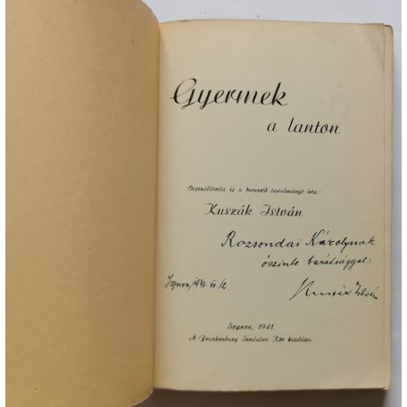 Kuszák István: Gyermek a lanton - Dedikált