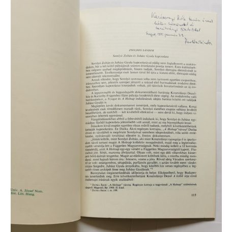 Zsoldos Sándor: Somlyó Zoltán és Juhász Gyula kapcsolata - Dedikált