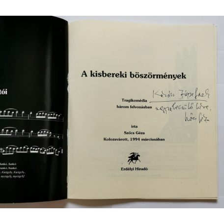 Szőcs Géza: A kisbereki böszörmények - Dedikált