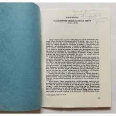   Lajos Bartha: In memorian Miklos Konkoly Thege (különlenyomat) - Dedikált